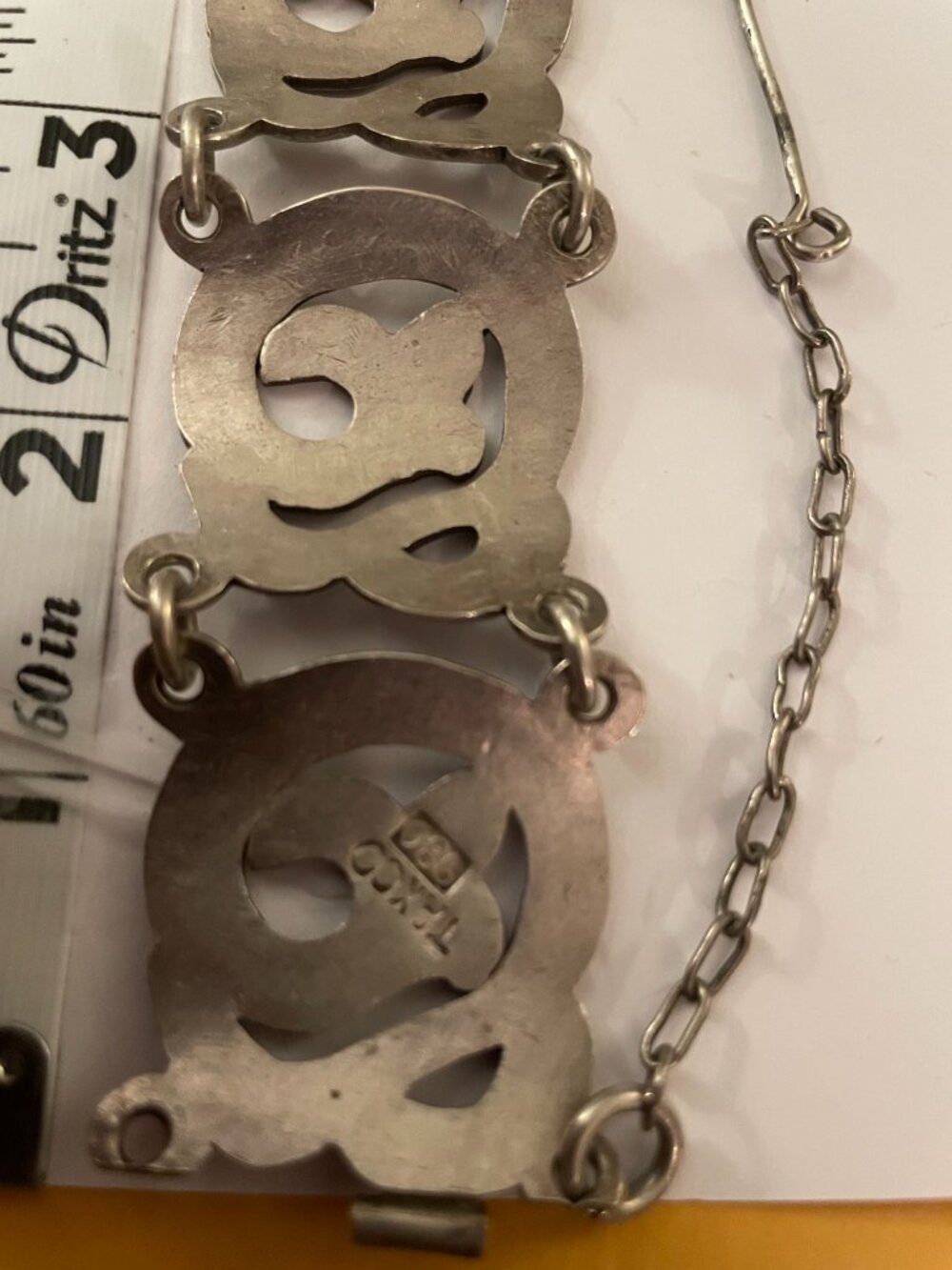Vintage Sterling Silver Bracelet Taxco 980 62 grams RARE 7" 1930-40s 98% Silver - Picture 9 of 13